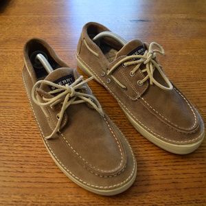 sperry top sider largo slip on suede taupe